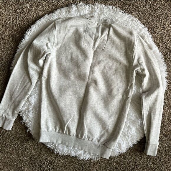 Denim & Flower Sweatshirt Top Wake The Dream Red White Blue Womens Size Small - Picture 2 of 7